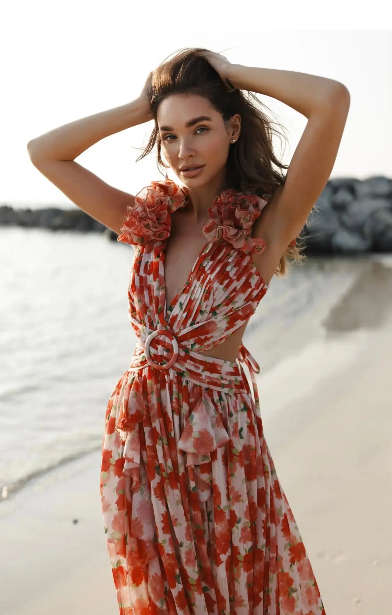 CASSINI MAXI DRESS APEROL - Image 10
