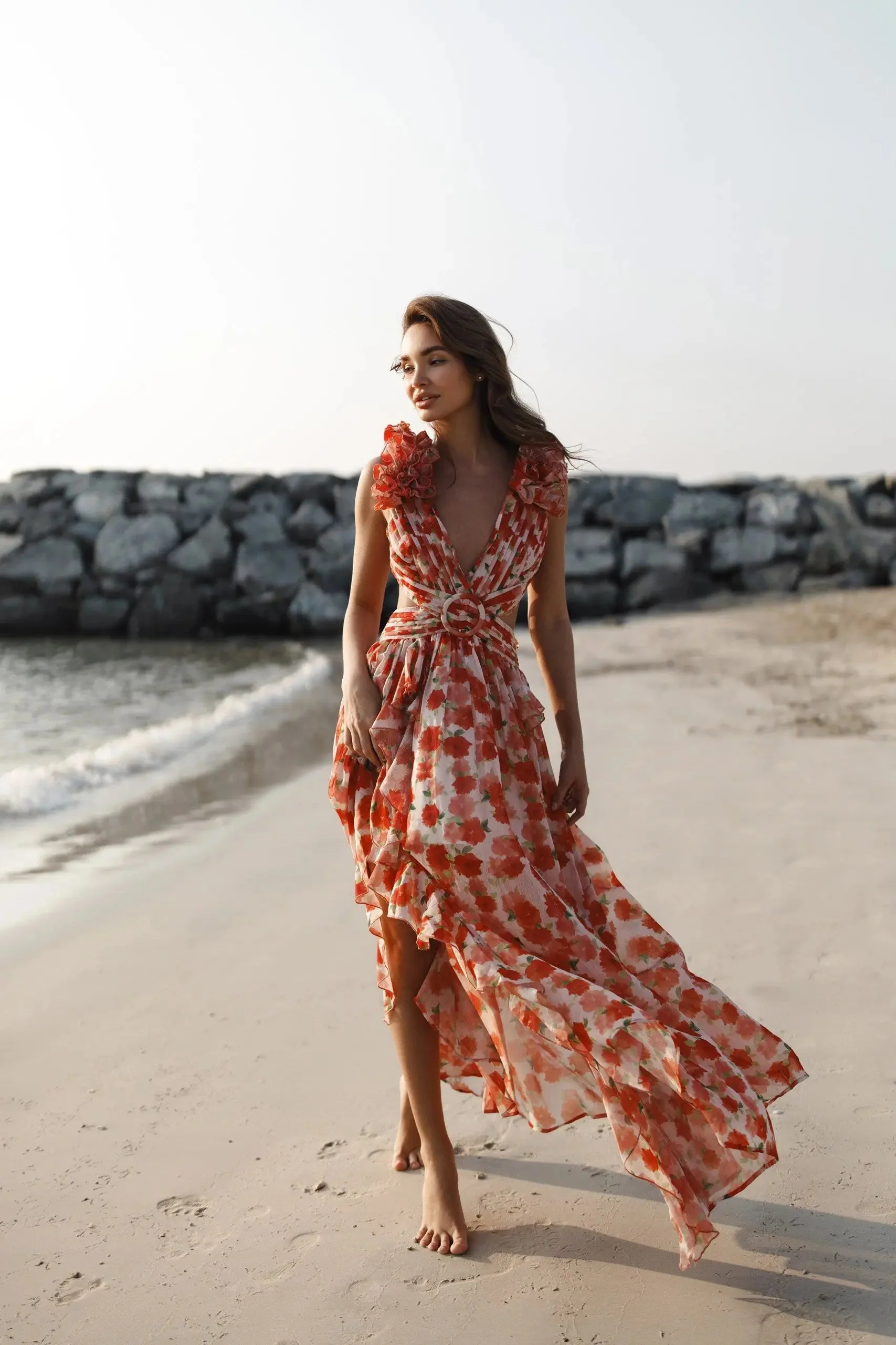 CASSINI MAXI DRESS APEROL - Image 12