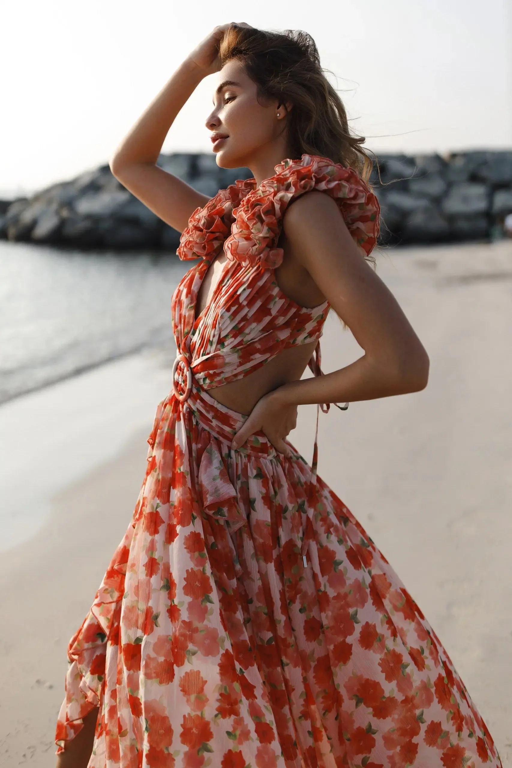 CASSINI MAXI DRESS APEROL - Image 14