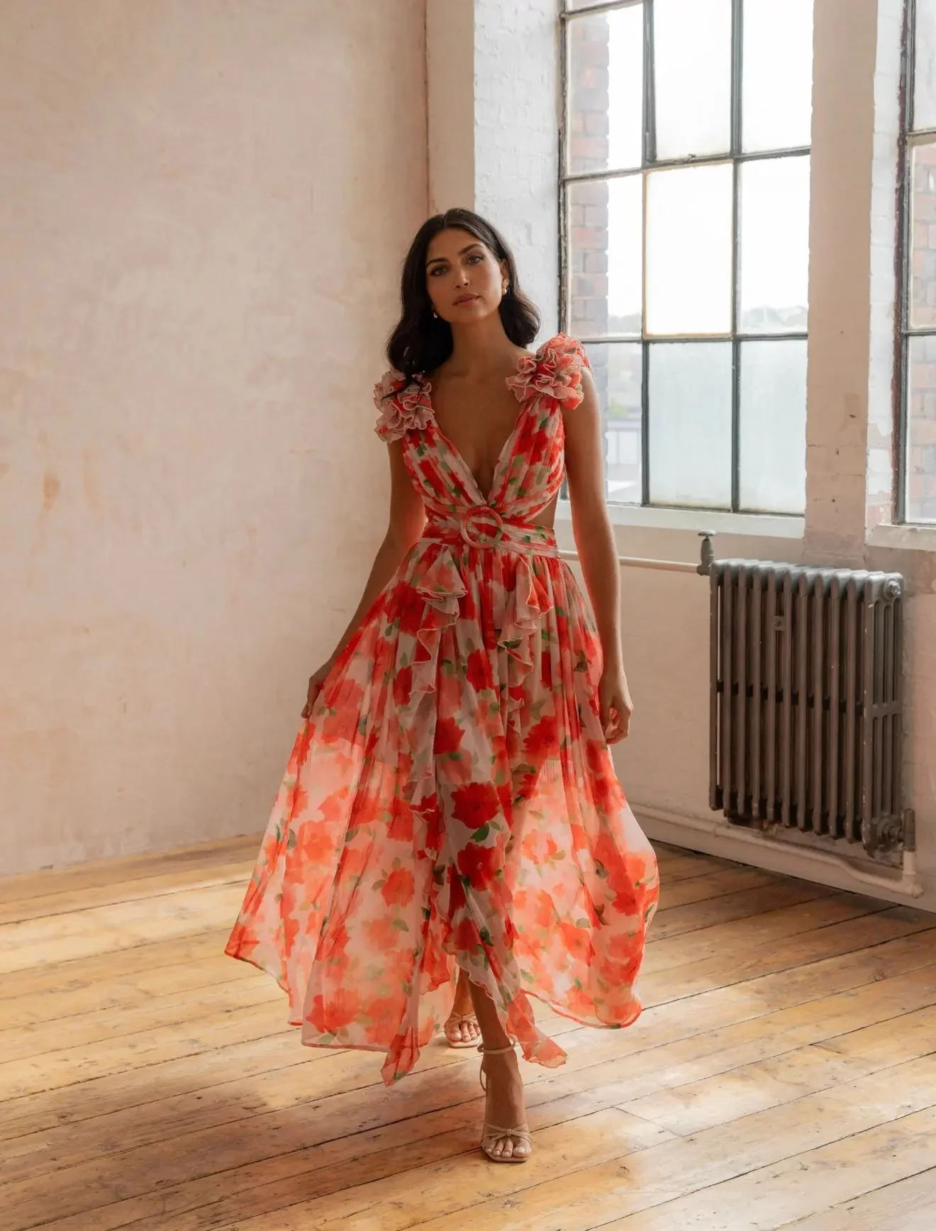 CASSINI MAXI DRESS APEROL - Image 5