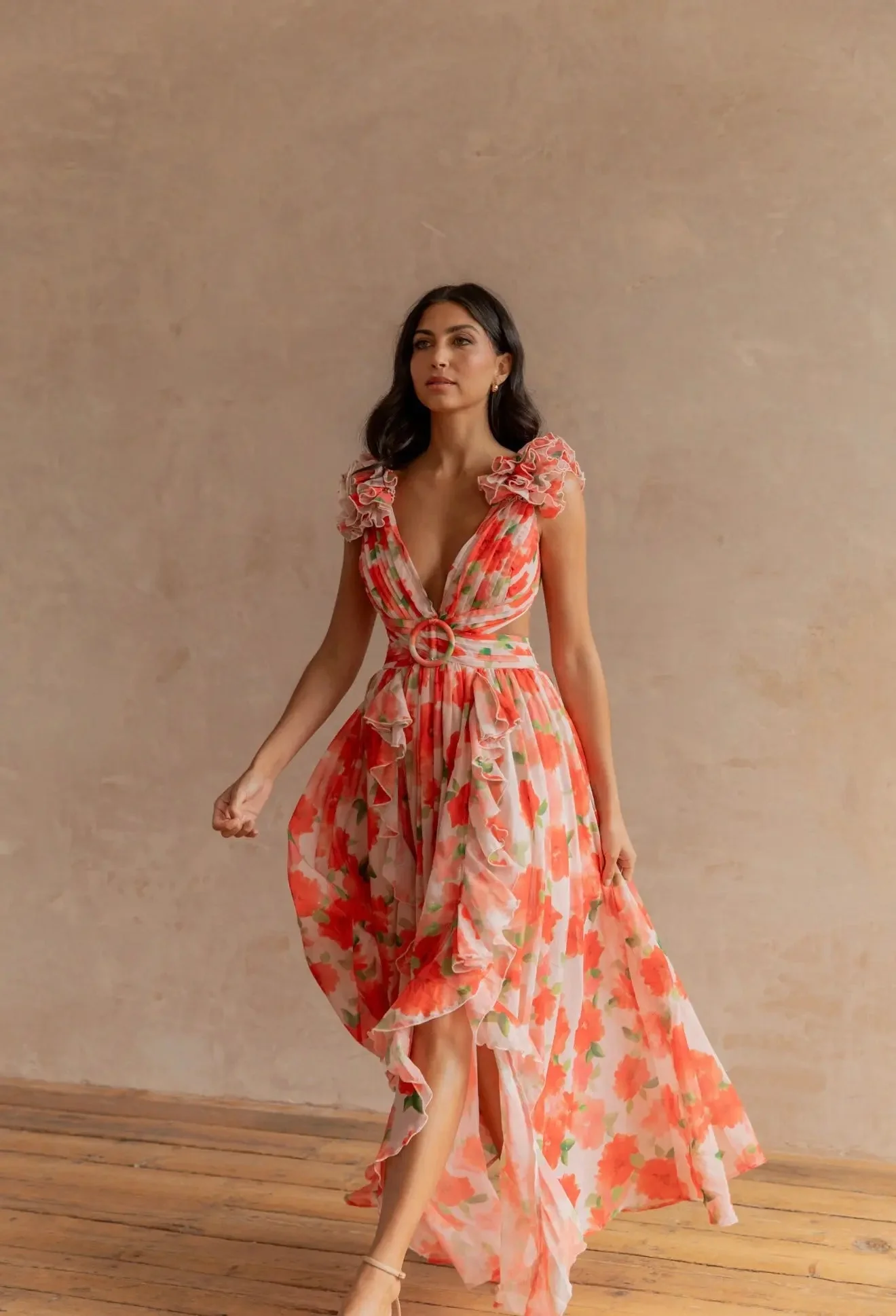 CASSINI MAXI DRESS APEROL - Image 6