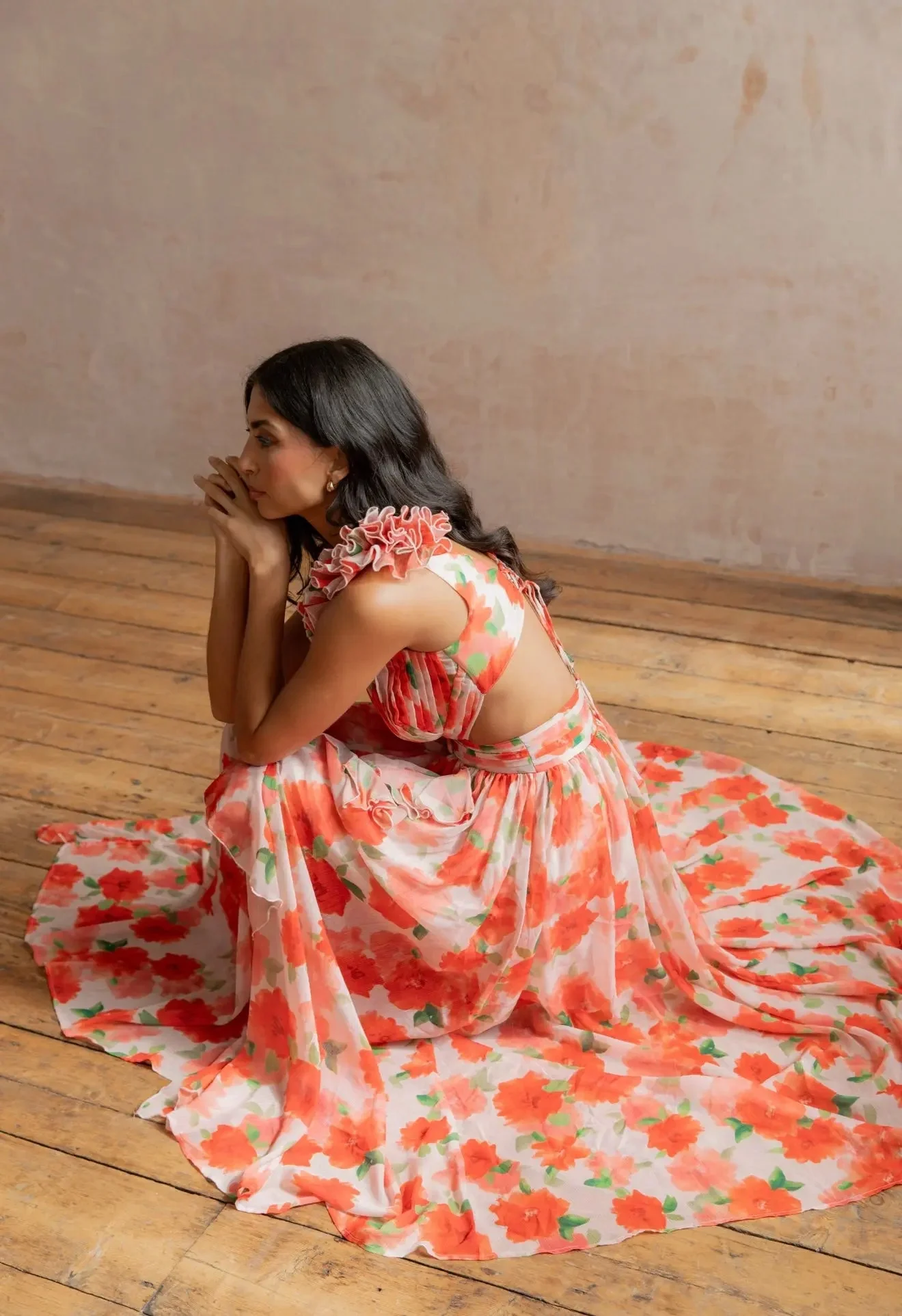 CASSINI MAXI DRESS APEROL - Image 9