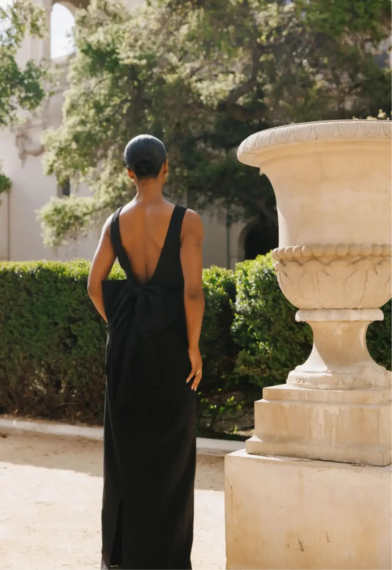 BOW MAXI DRESS BLACK - Image 11