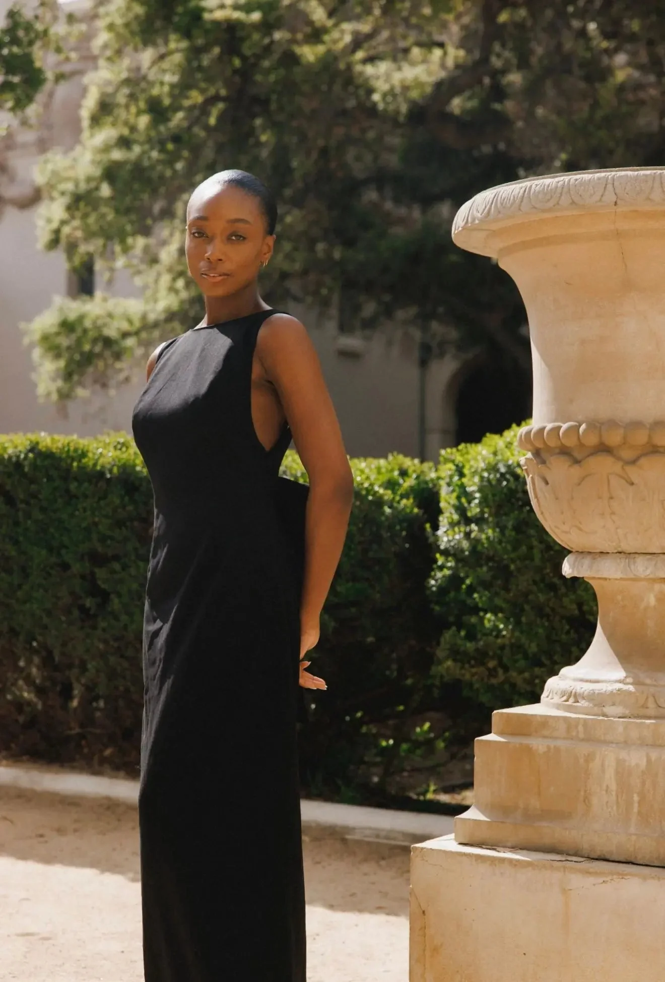 BOW MAXI DRESS BLACK - Image 16