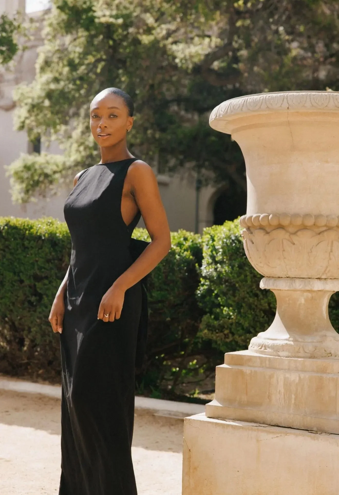 BOW MAXI DRESS BLACK - Image 20