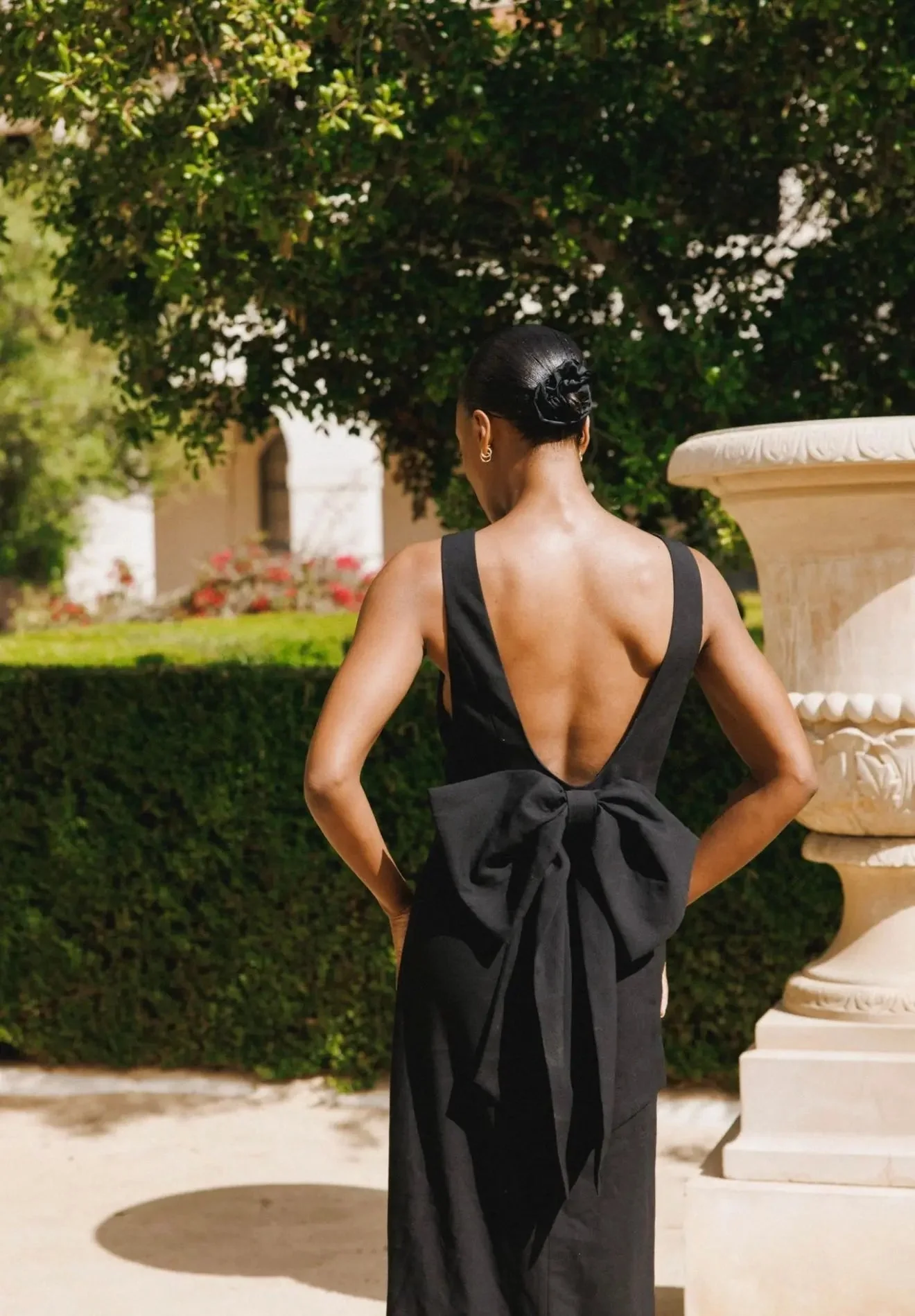 BOW MAXI DRESS BLACK - Image 22