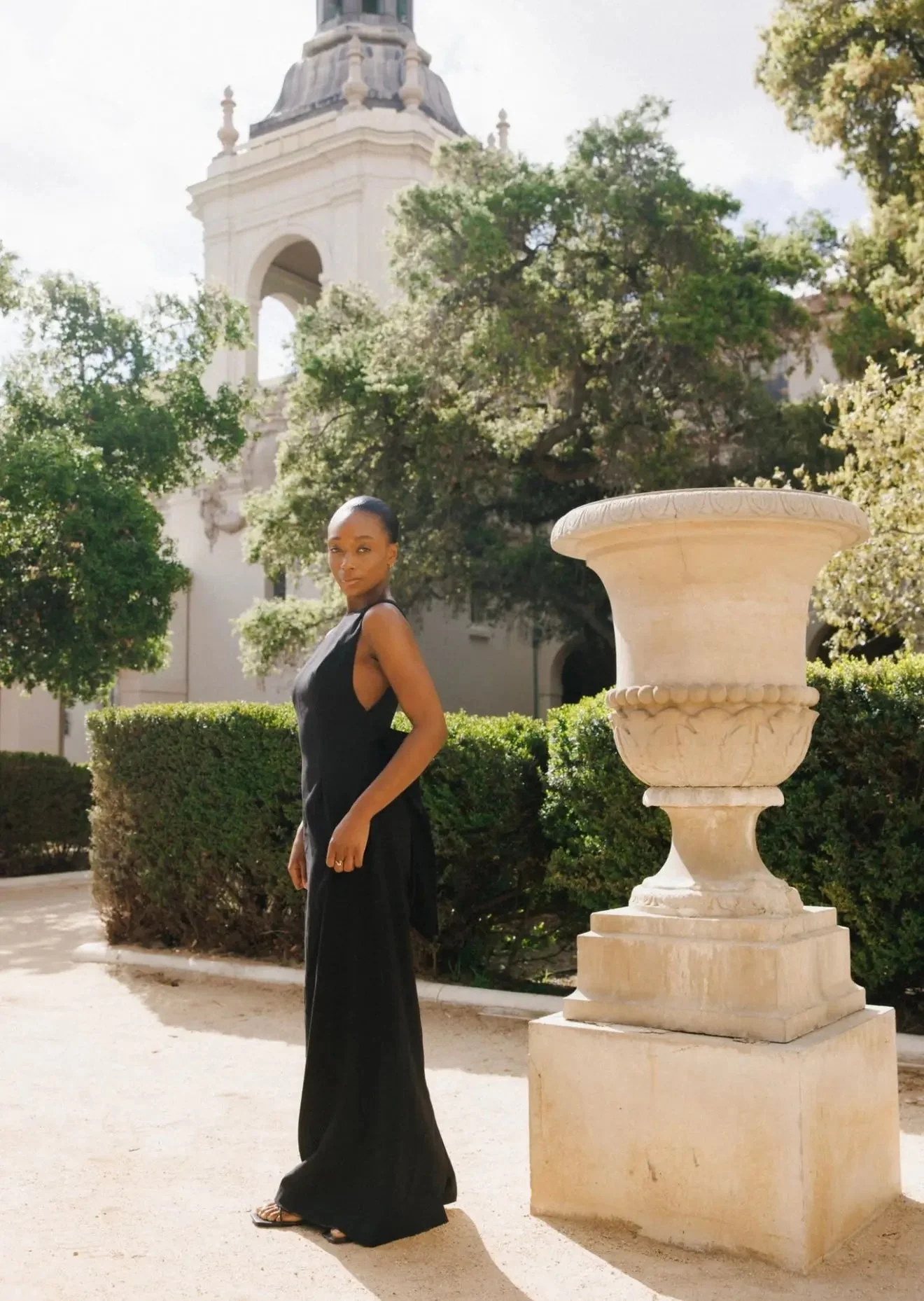 BOW MAXI DRESS BLACK - Image 24