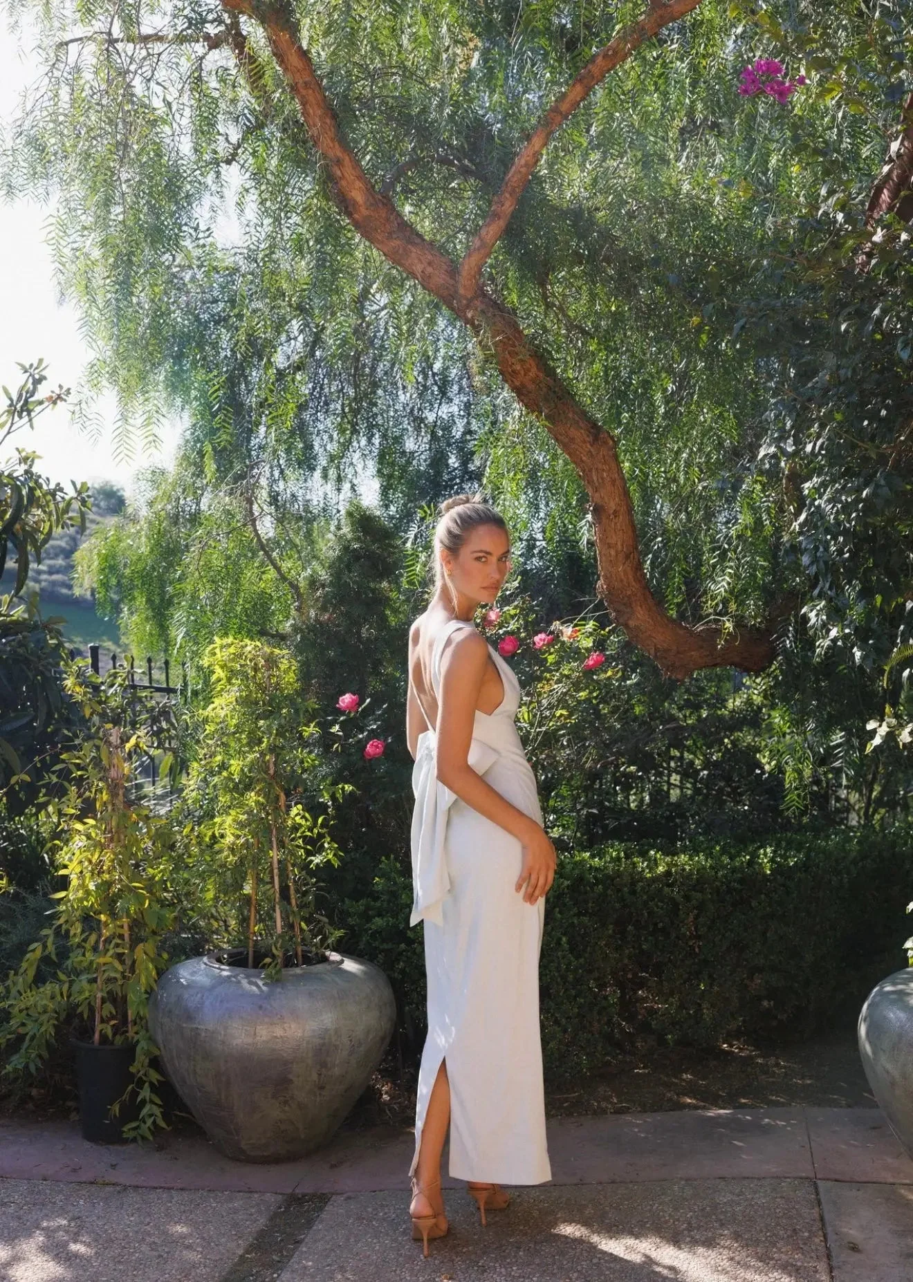 BOW MAXI DRESS BLUE - Image 11
