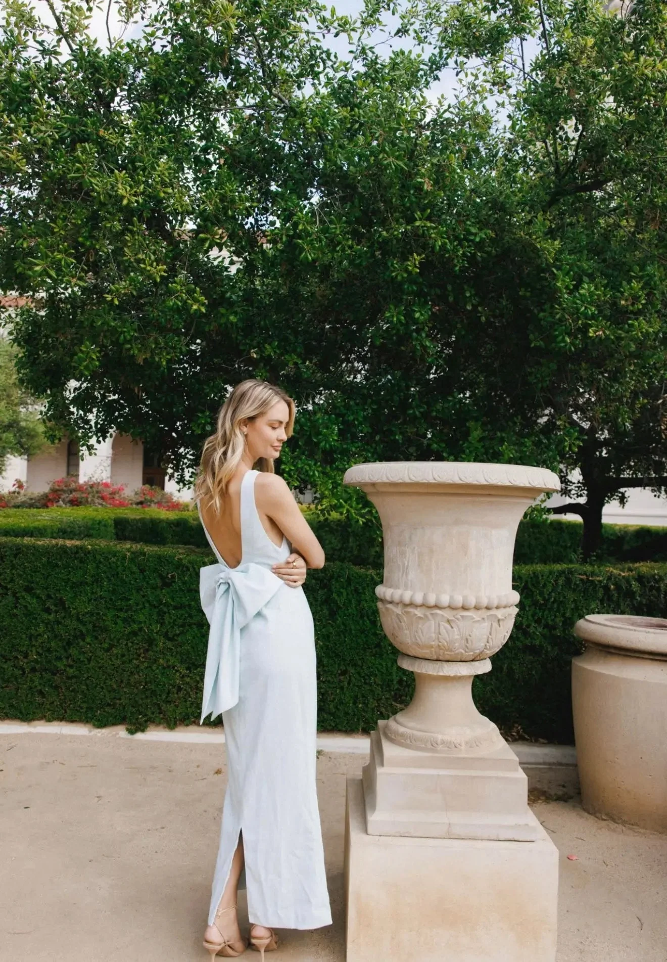BOW MAXI DRESS BLUE - Image 13