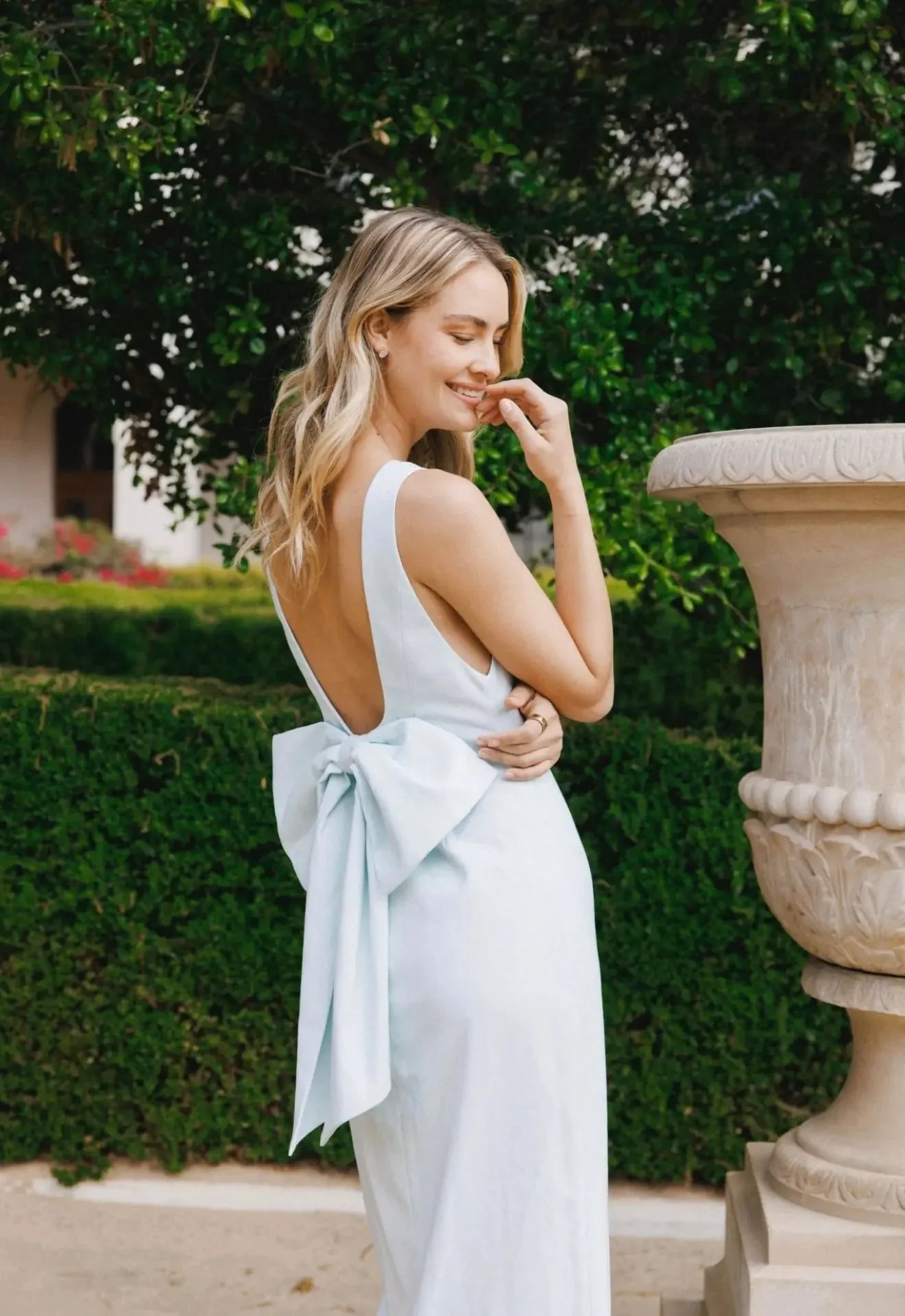 BOW MAXI DRESS BLUE - Image 5