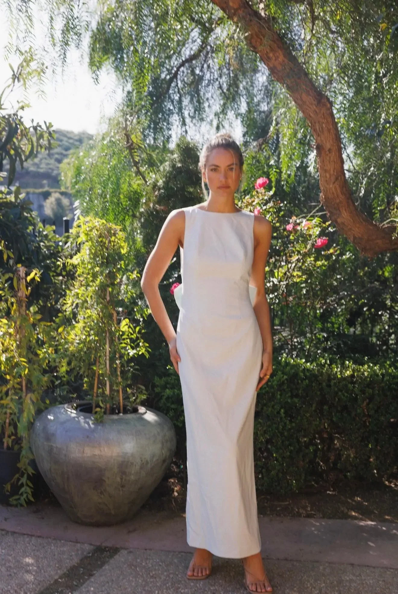 BOW MAXI DRESS BLUE - Image 6