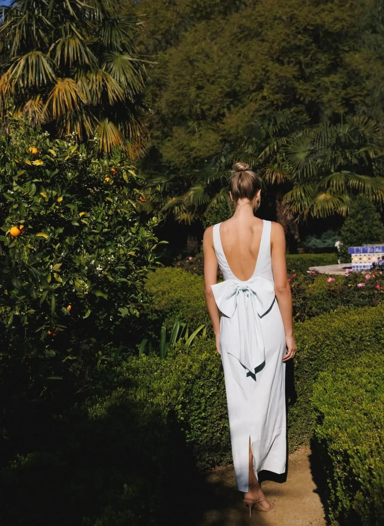 BOW MAXI DRESS BLUE - Image 8