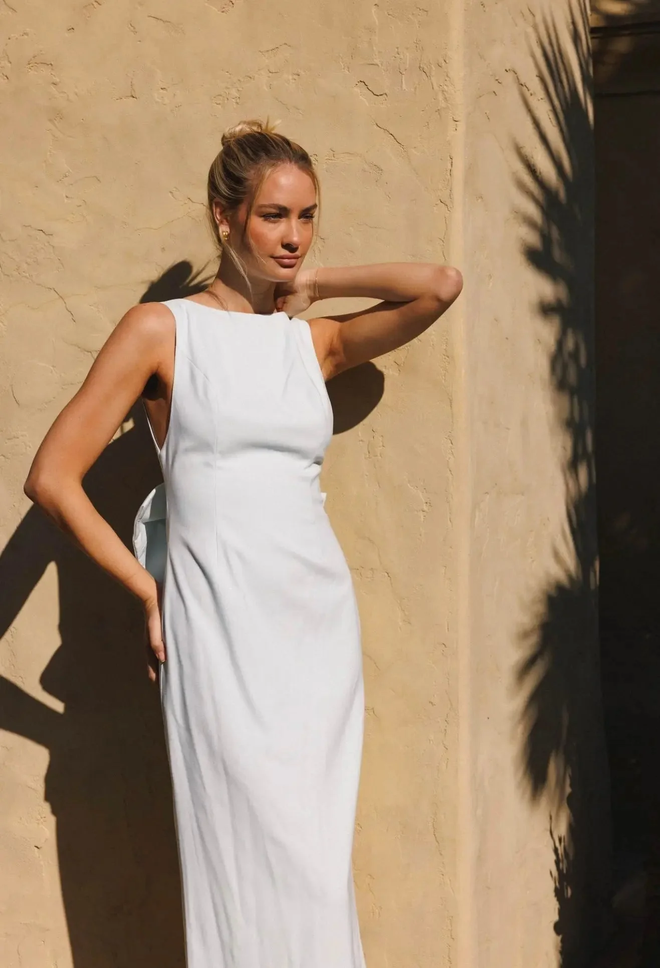 BOW MAXI DRESS BLUE - Image 9