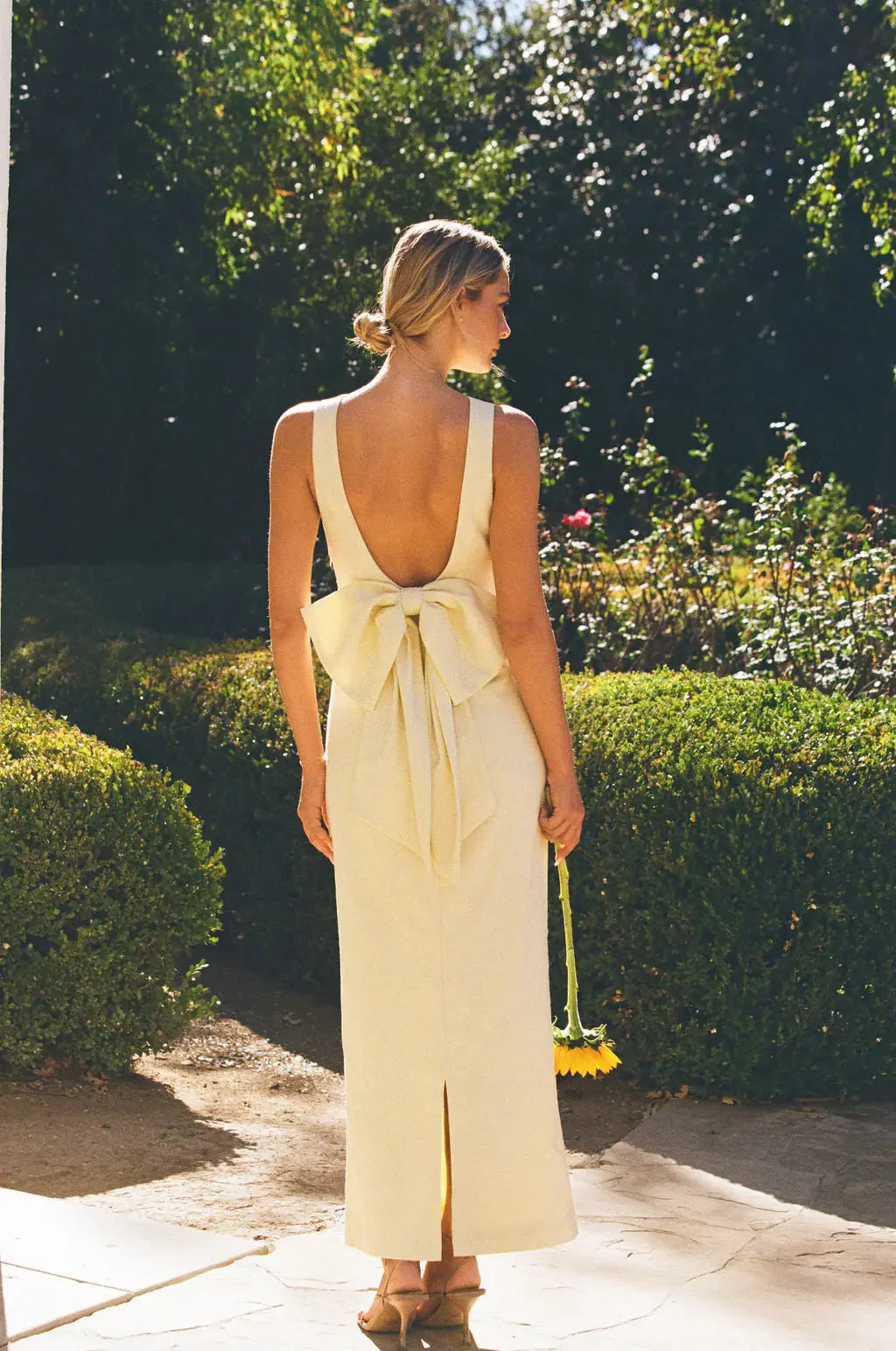 BOW MAXI DRESS BUTTERCREAM - Image 12