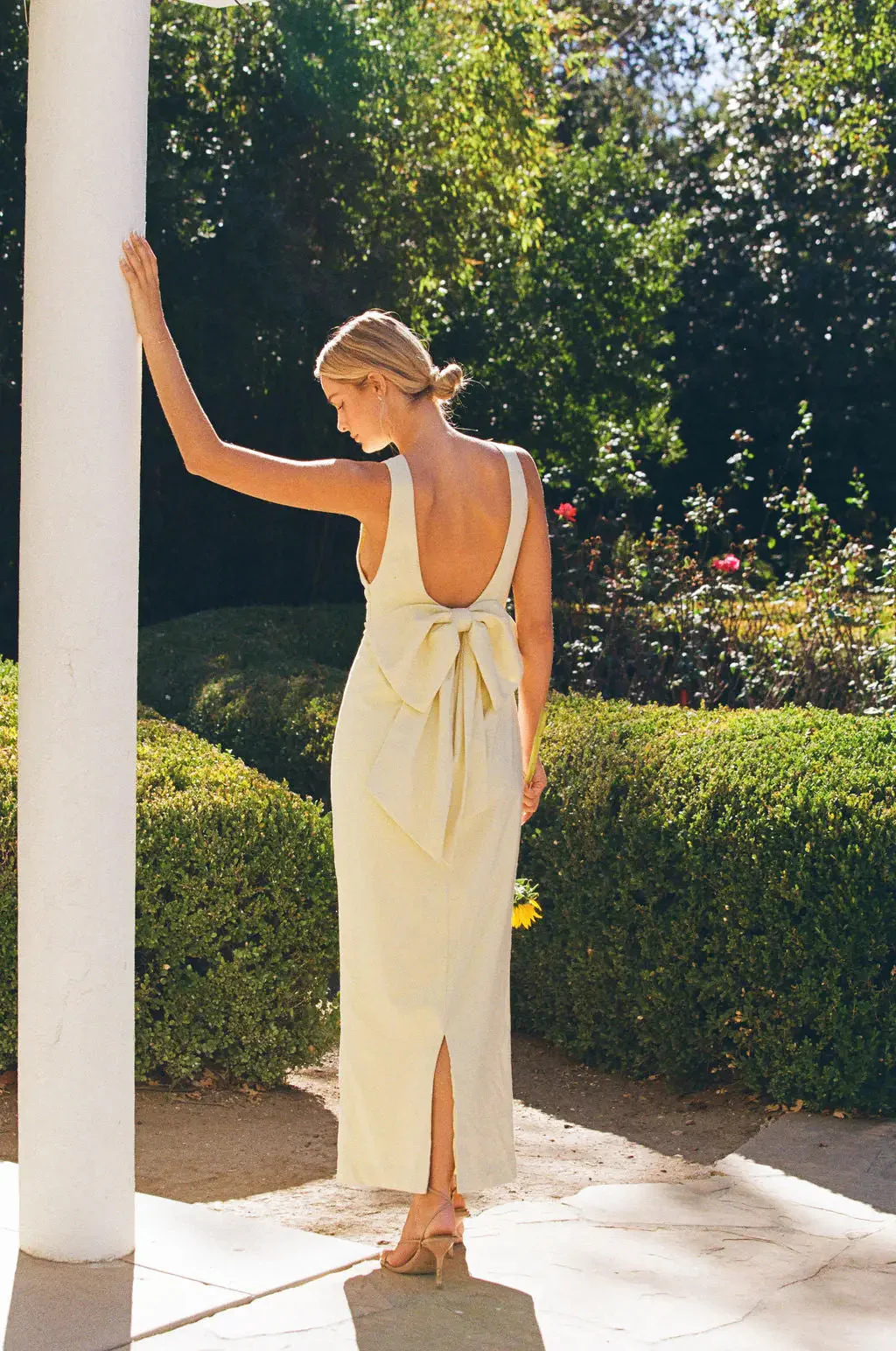 BOW MAXI DRESS BUTTERCREAM - Image 15