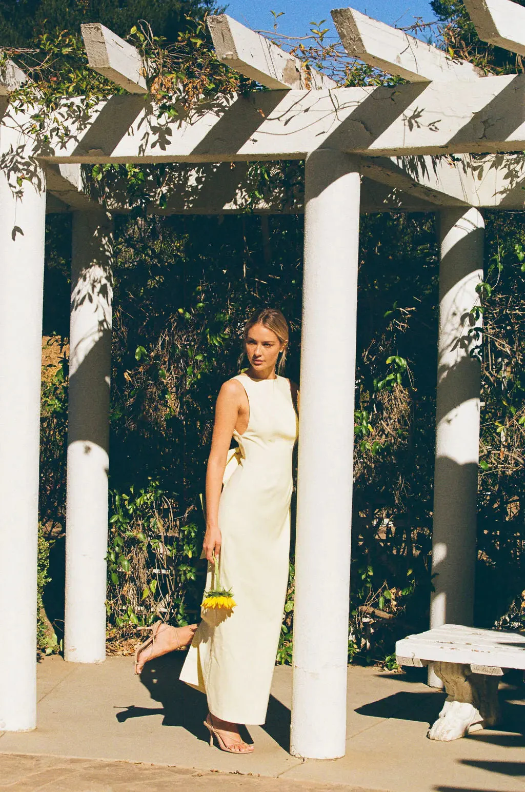 BOW MAXI DRESS BUTTERCREAM - Image 17