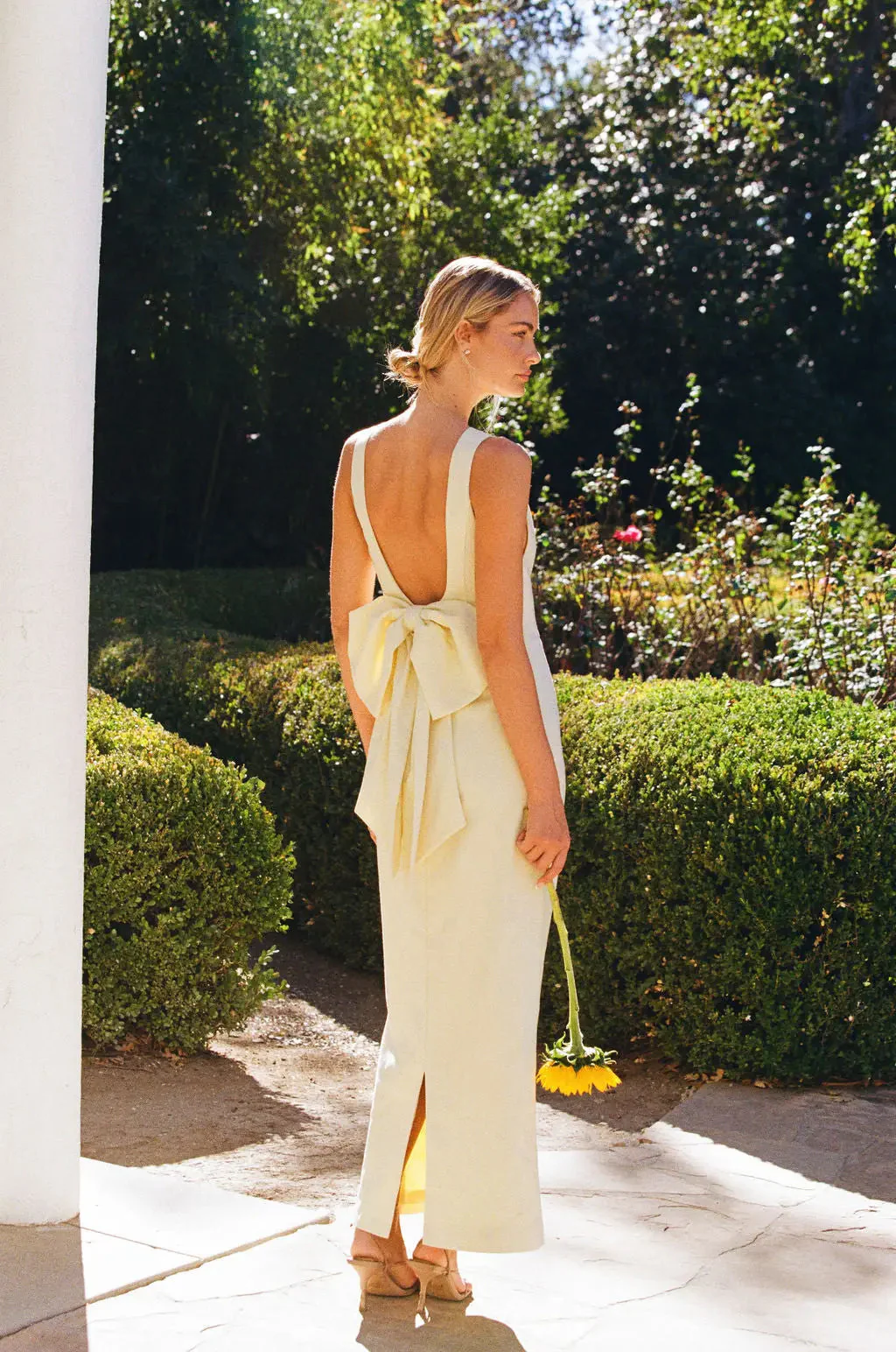 BOW MAXI DRESS BUTTERCREAM - Image 23