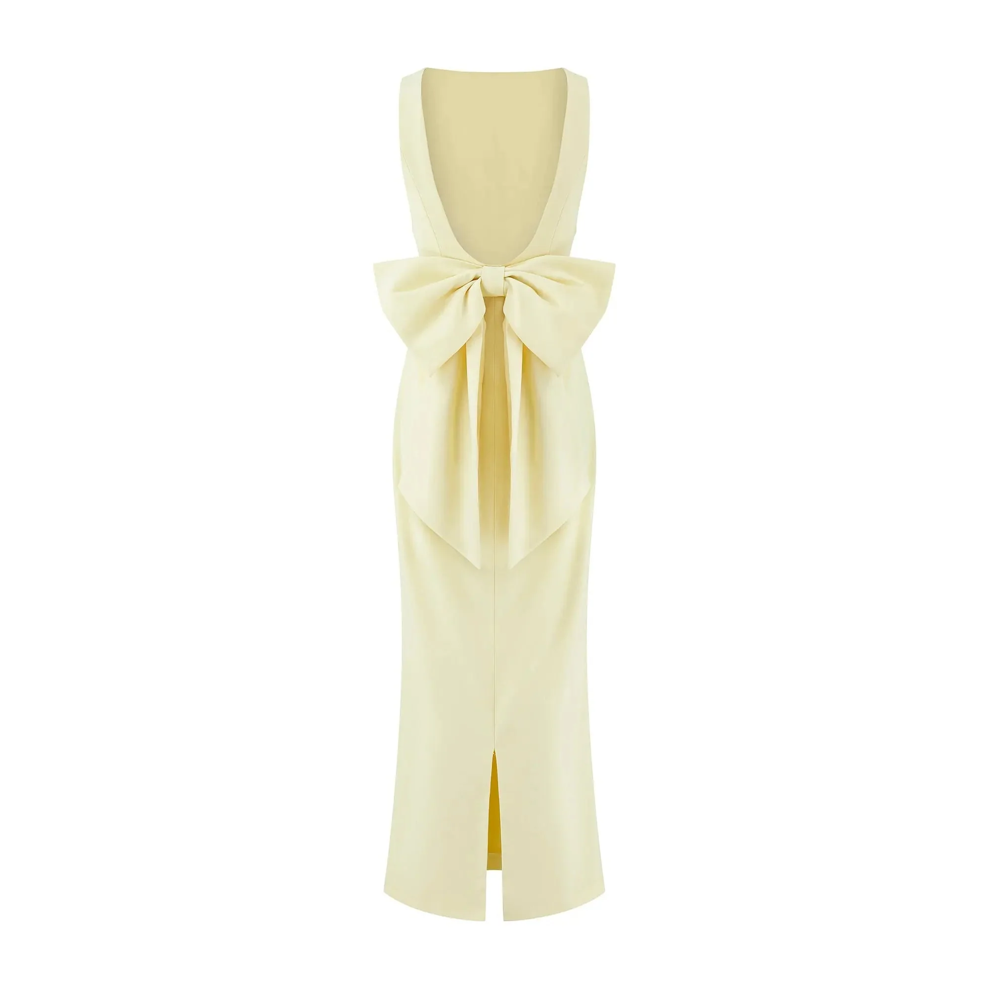 BOW MAXI DRESS BUTTERCREAM - Image 24