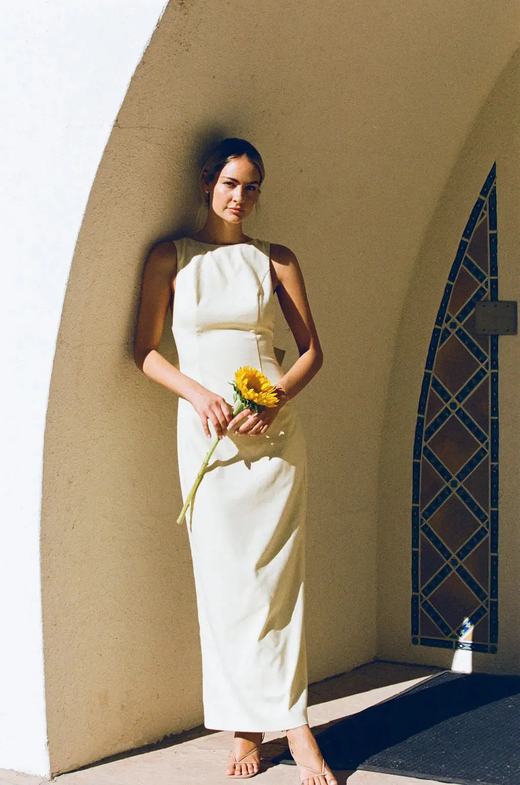 BOW MAXI DRESS BUTTERCREAM - Image 3