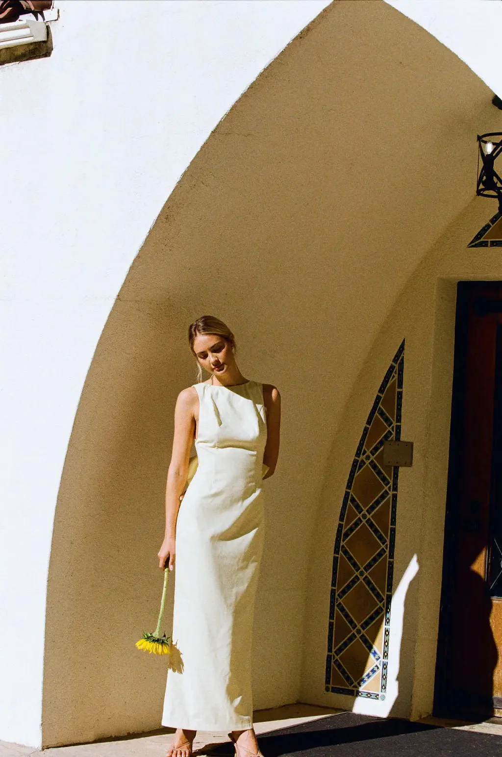 BOW MAXI DRESS BUTTERCREAM - Image 5