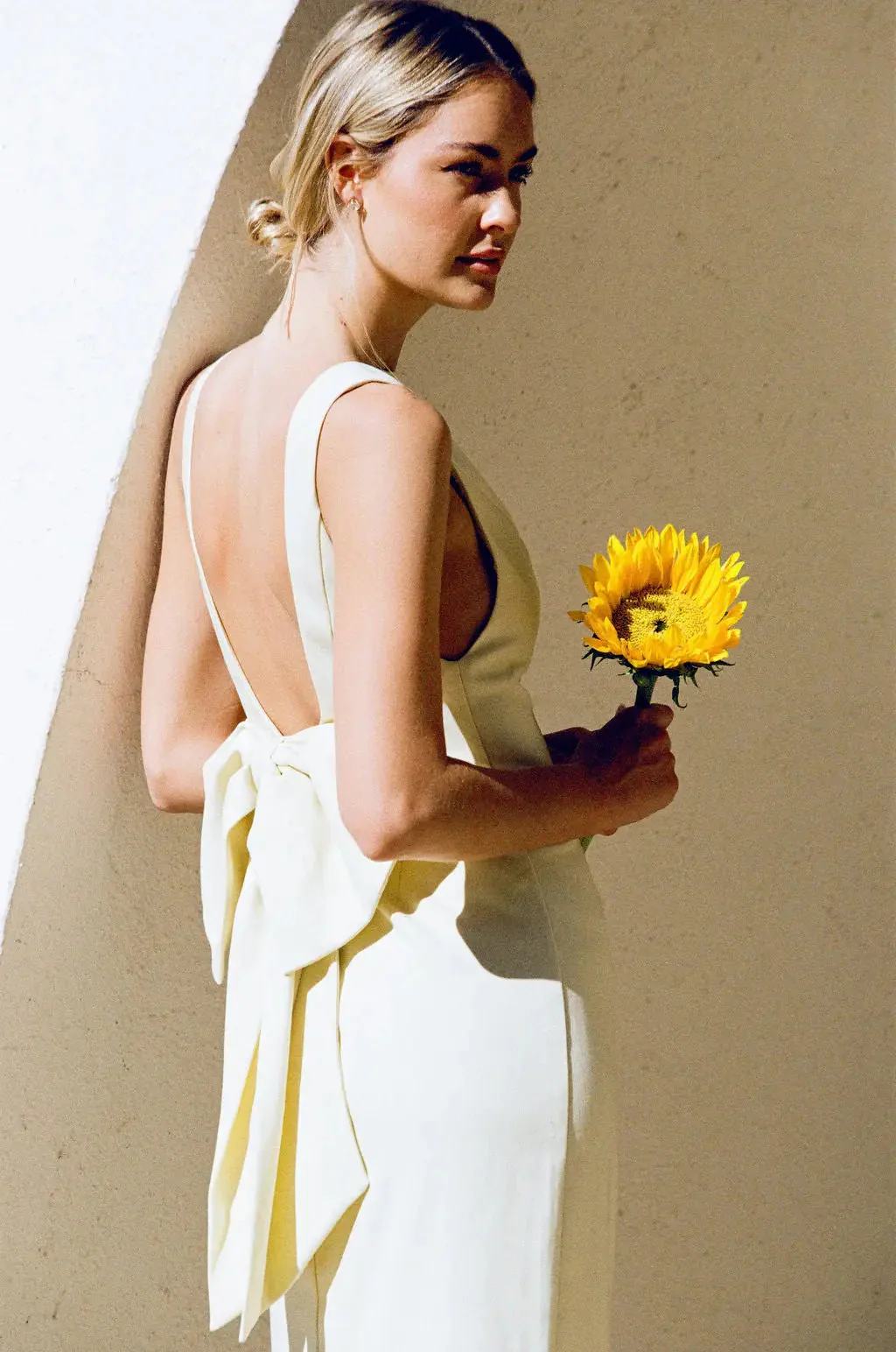 BOW MAXI DRESS BUTTERCREAM - Image 7