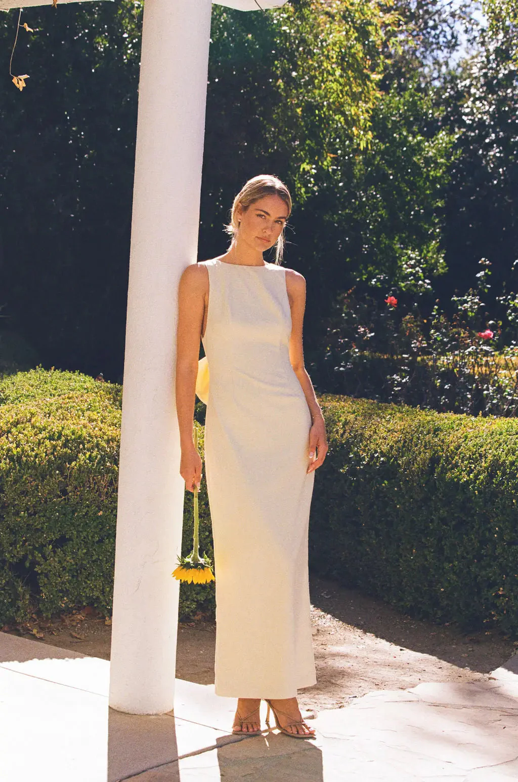 BOW MAXI DRESS BUTTERCREAM - Image 9
