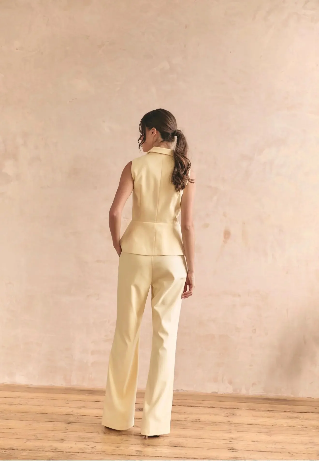 PORTER TROUSERS BUTTERCREAM - Image 3