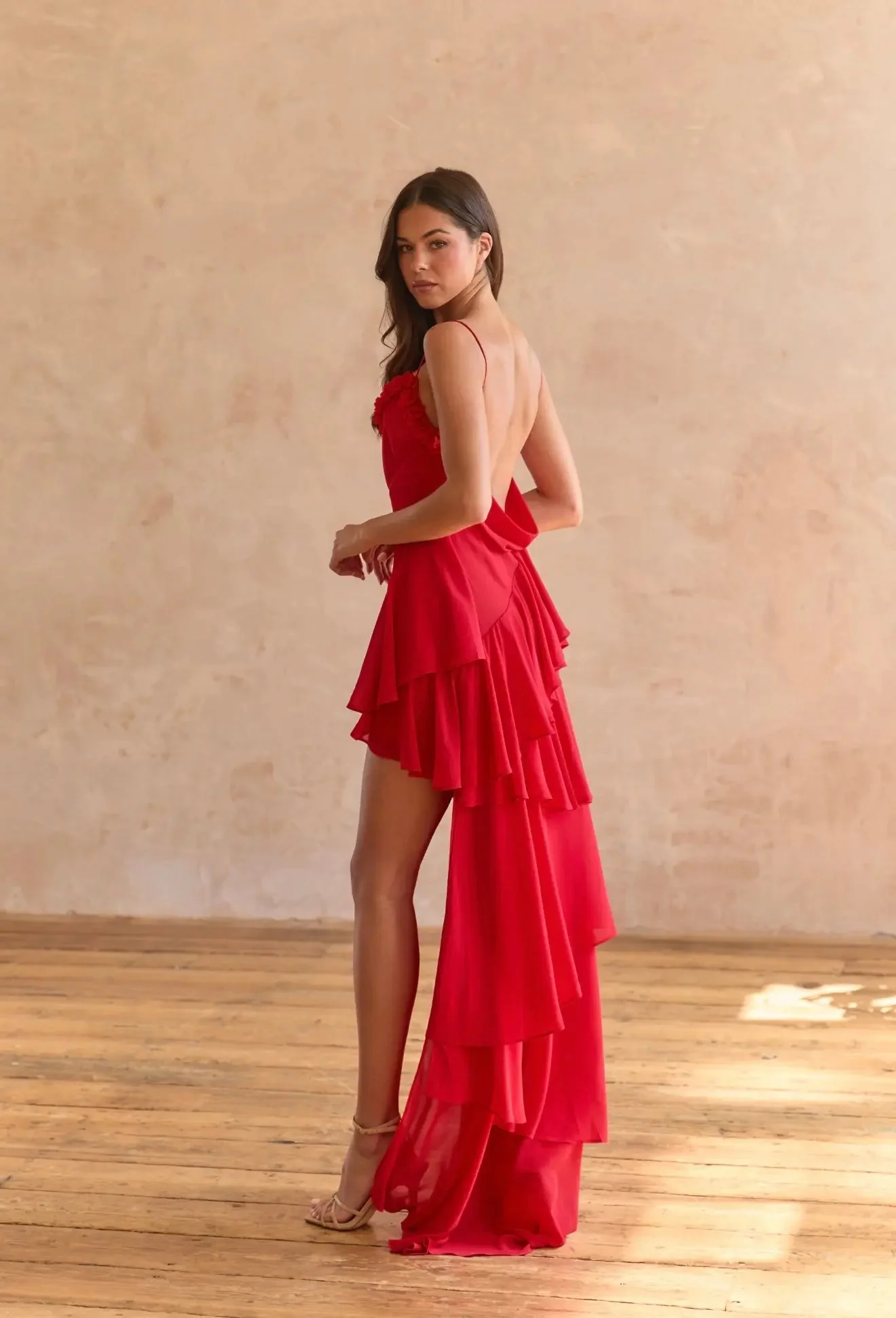RED ROSE PETAL DRESS - Image 10