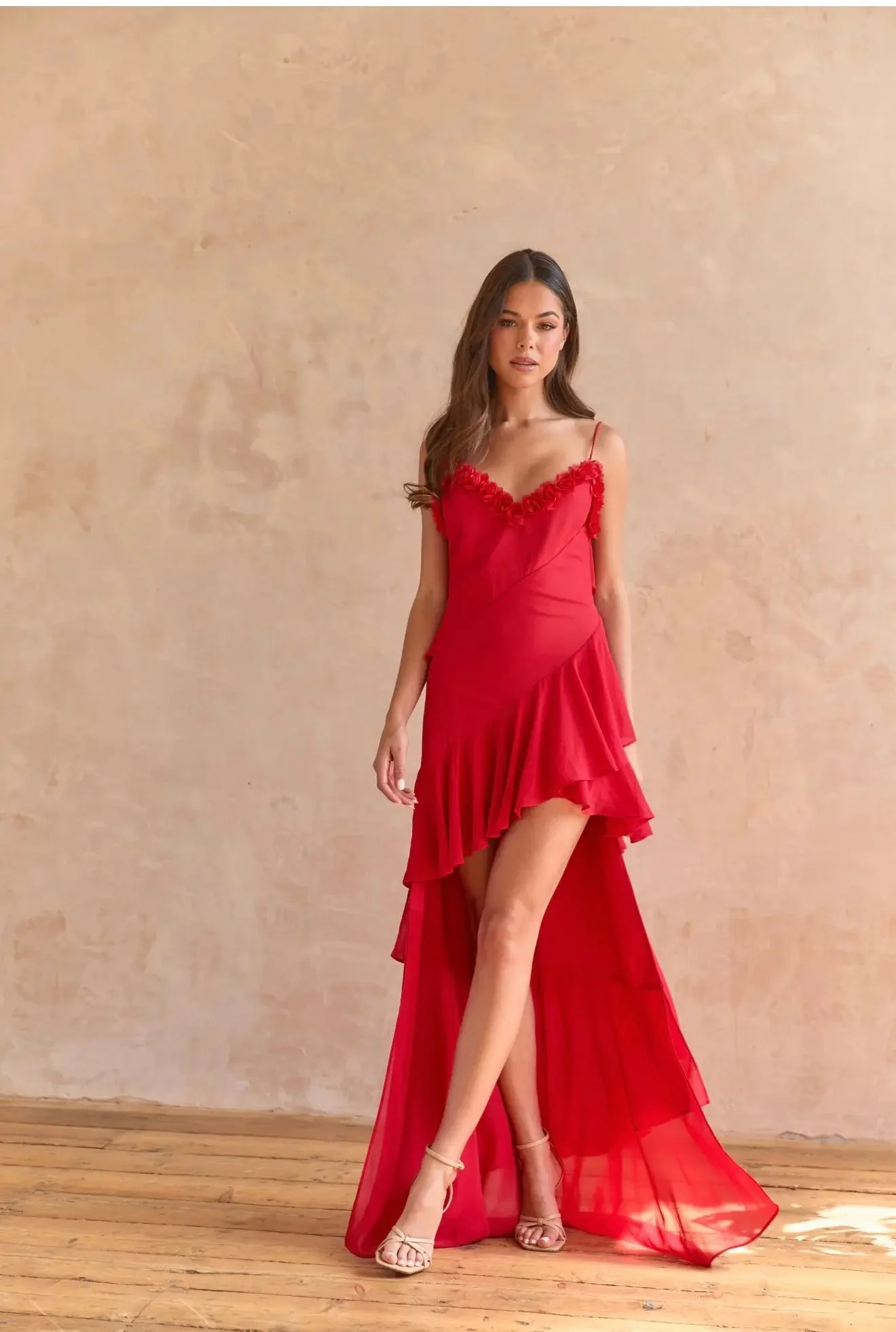 RED ROSE PETAL DRESS - Image 14