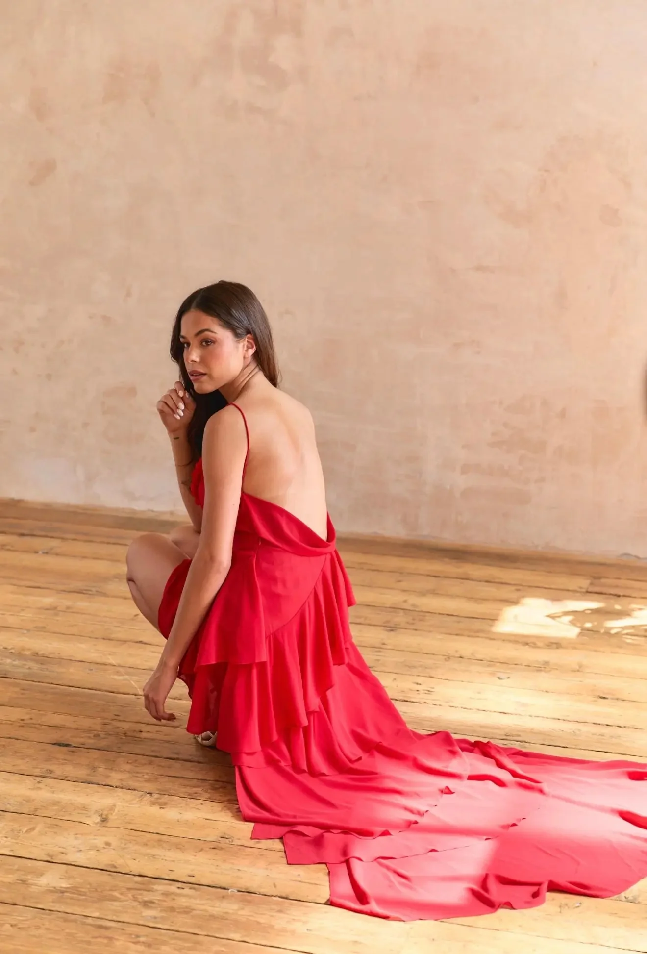 RED ROSE PETAL DRESS - Image 16