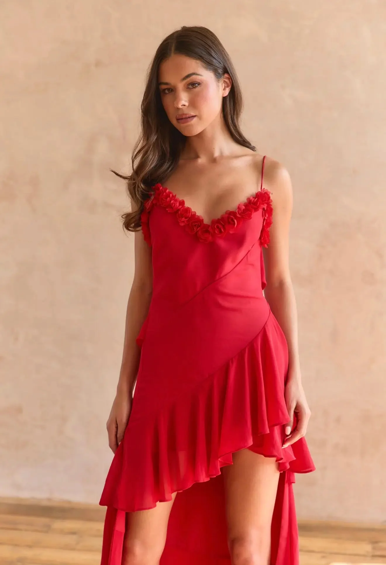RED ROSE PETAL DRESS - Image 18