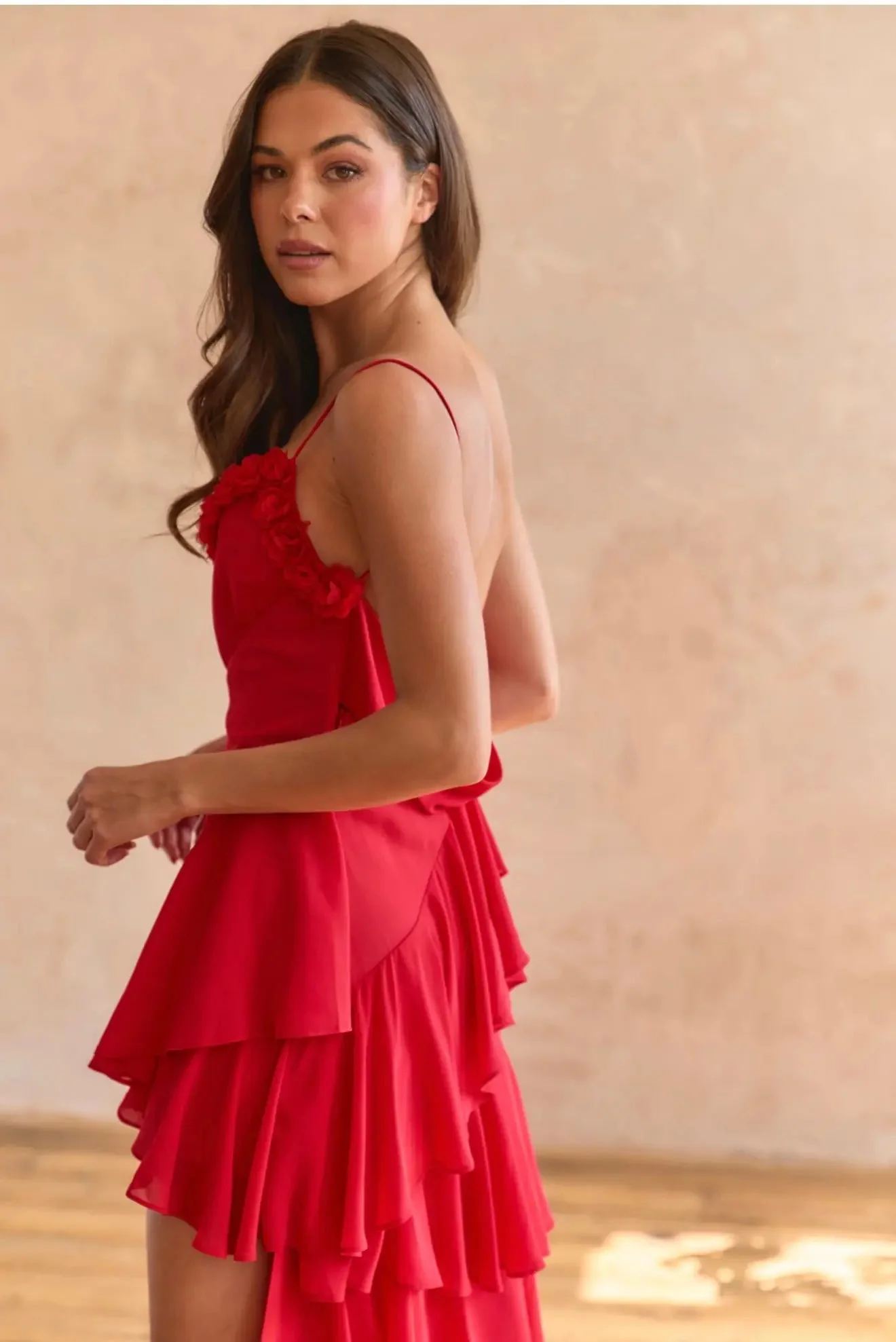 RED ROSE PETAL DRESS - Image 4