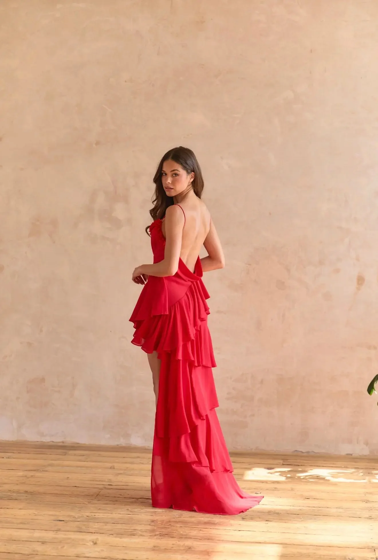 RED ROSE PETAL DRESS - Image 5