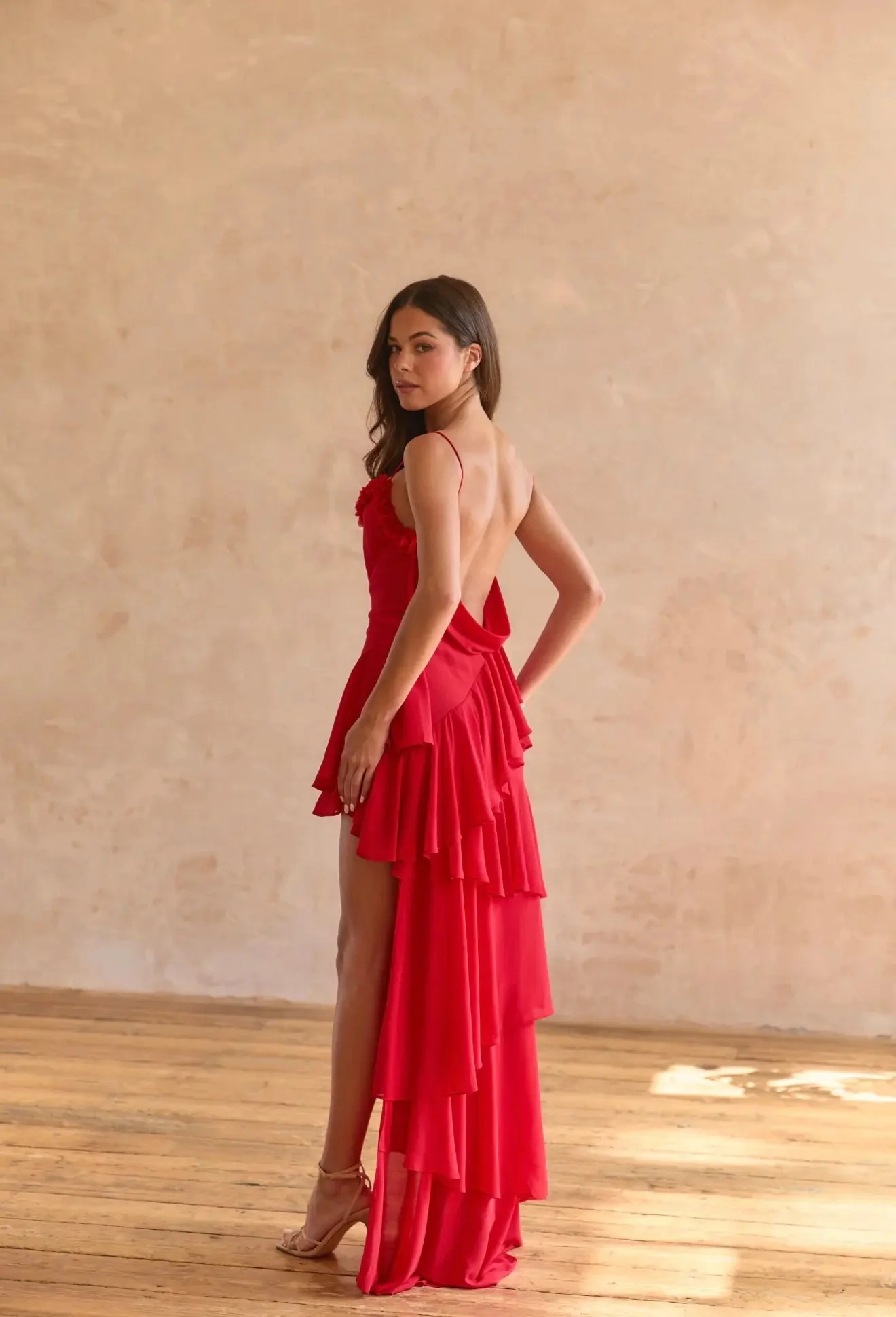 RED ROSE PETAL DRESS - Image 8