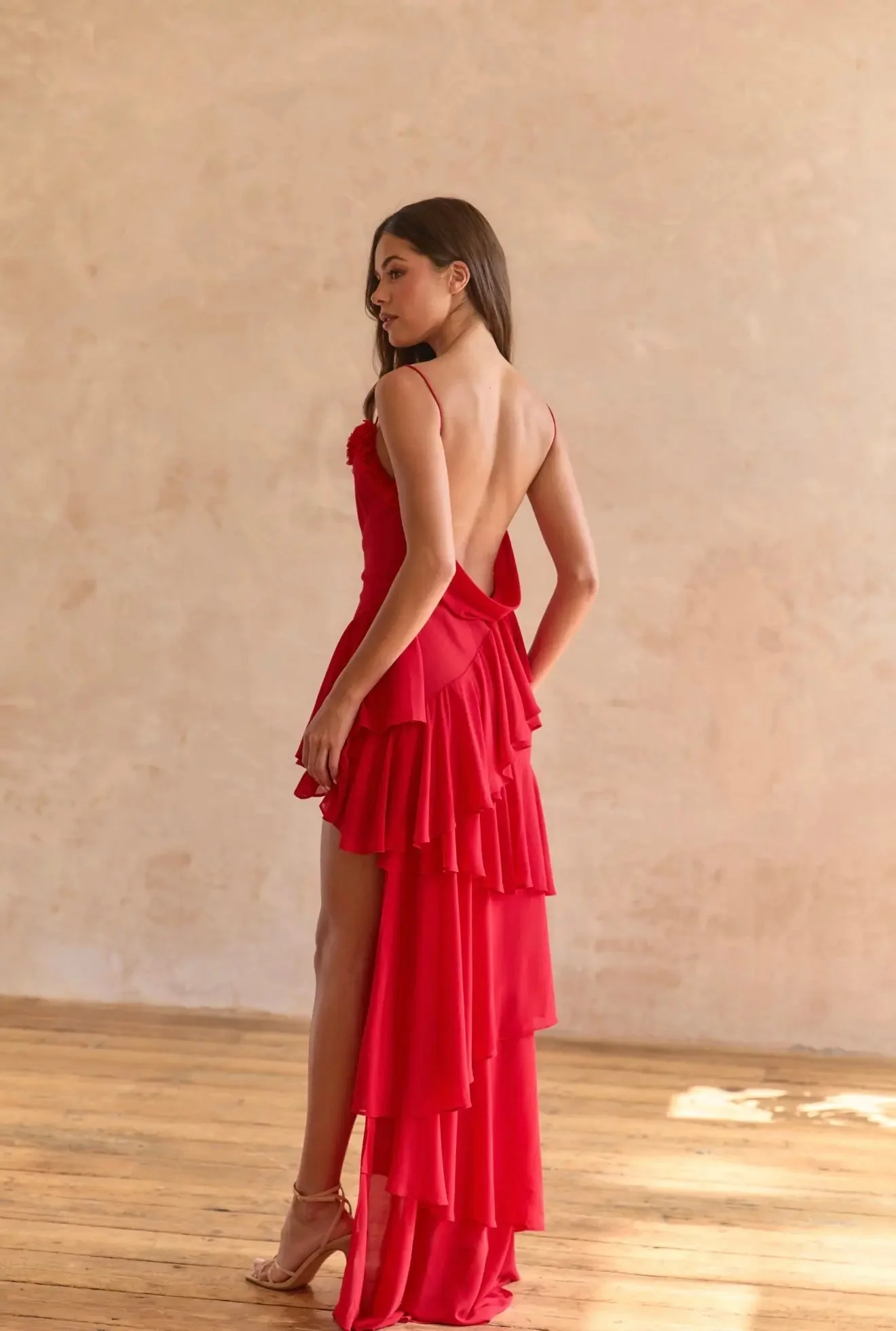 RED ROSE PETAL DRESS - Image 9