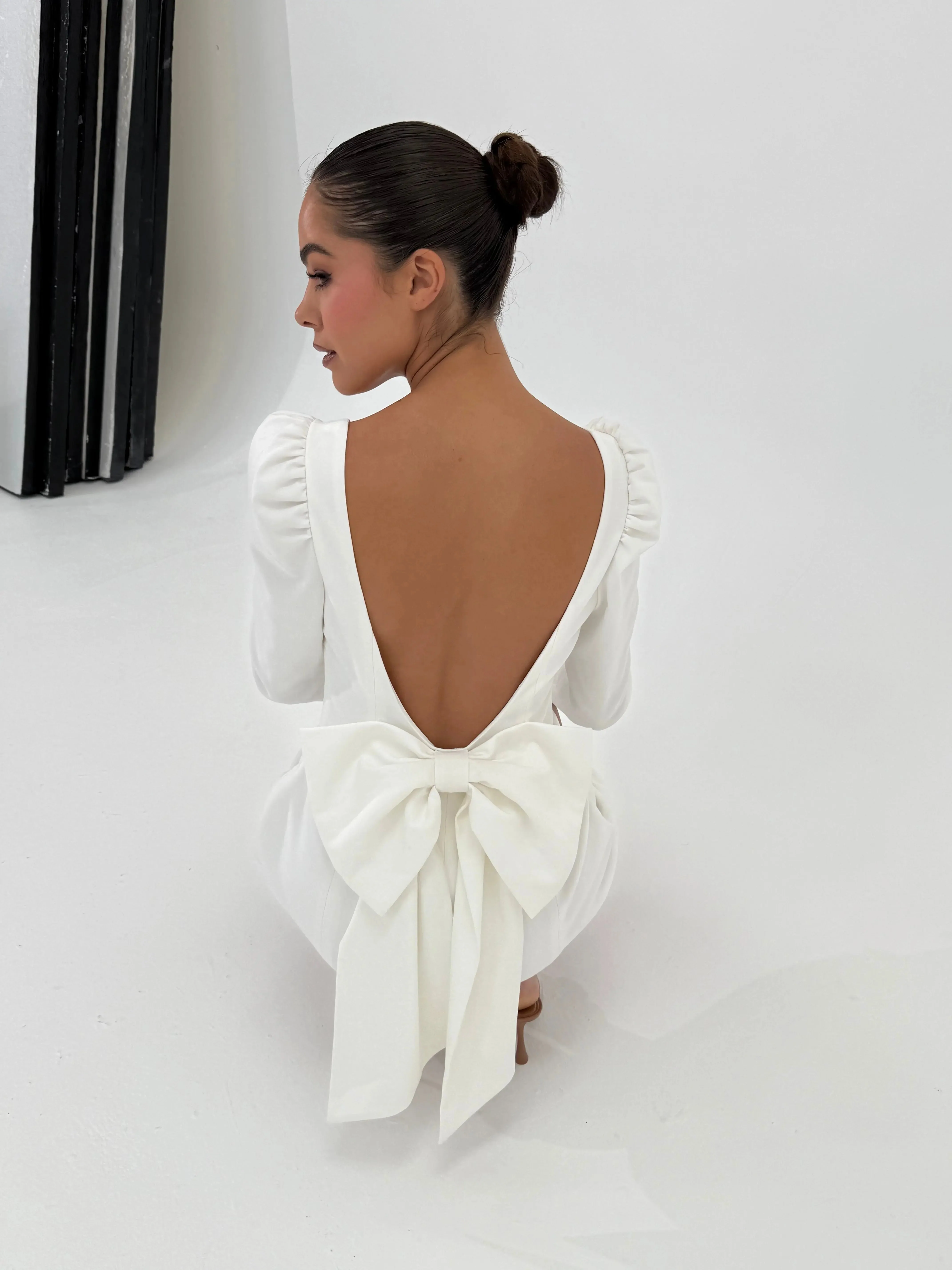 BOW DRESS WHITE — ROUGE COLLECTION - Image 3