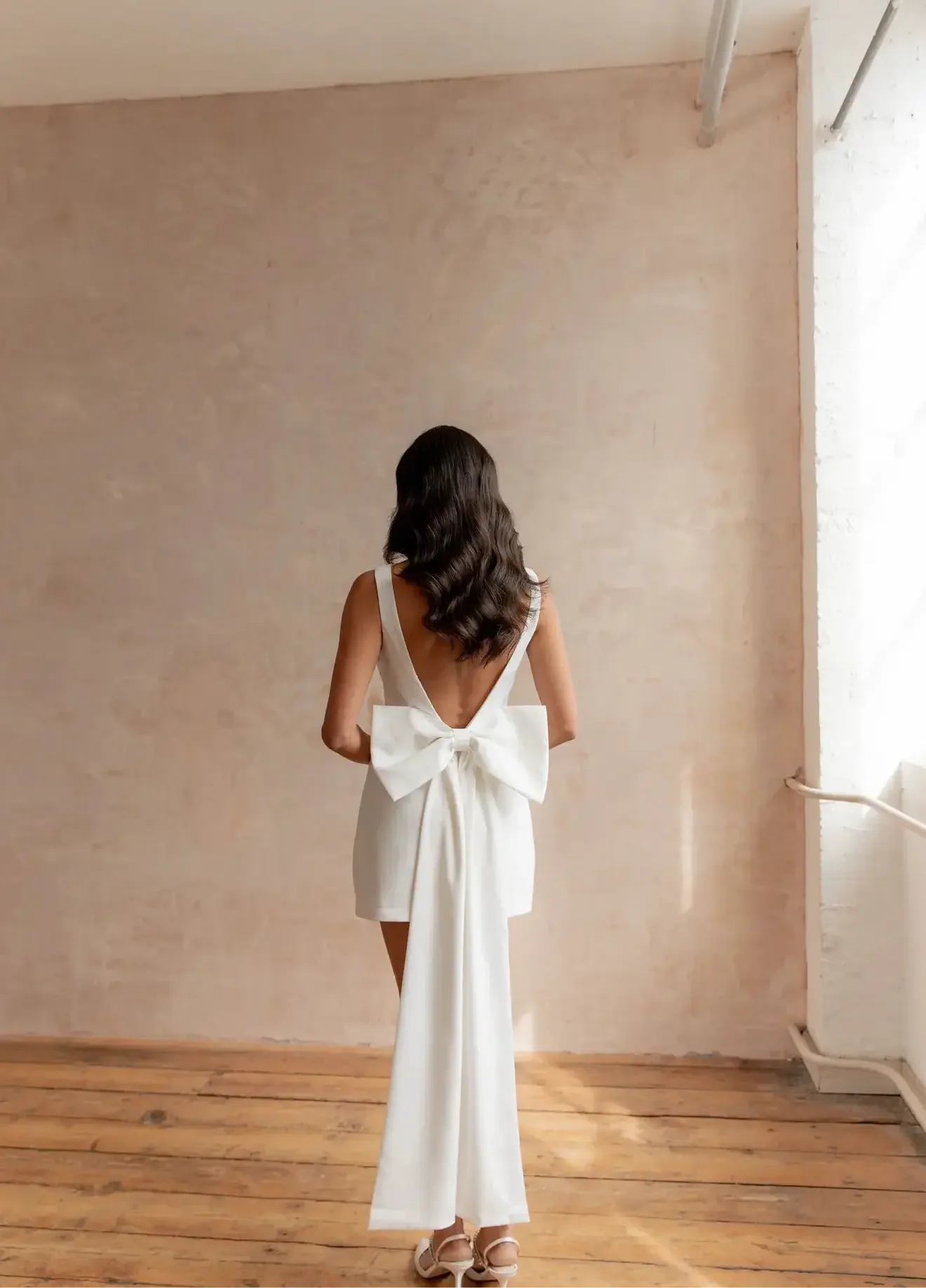 DOVE BOW DRESS WHITE - Image 25