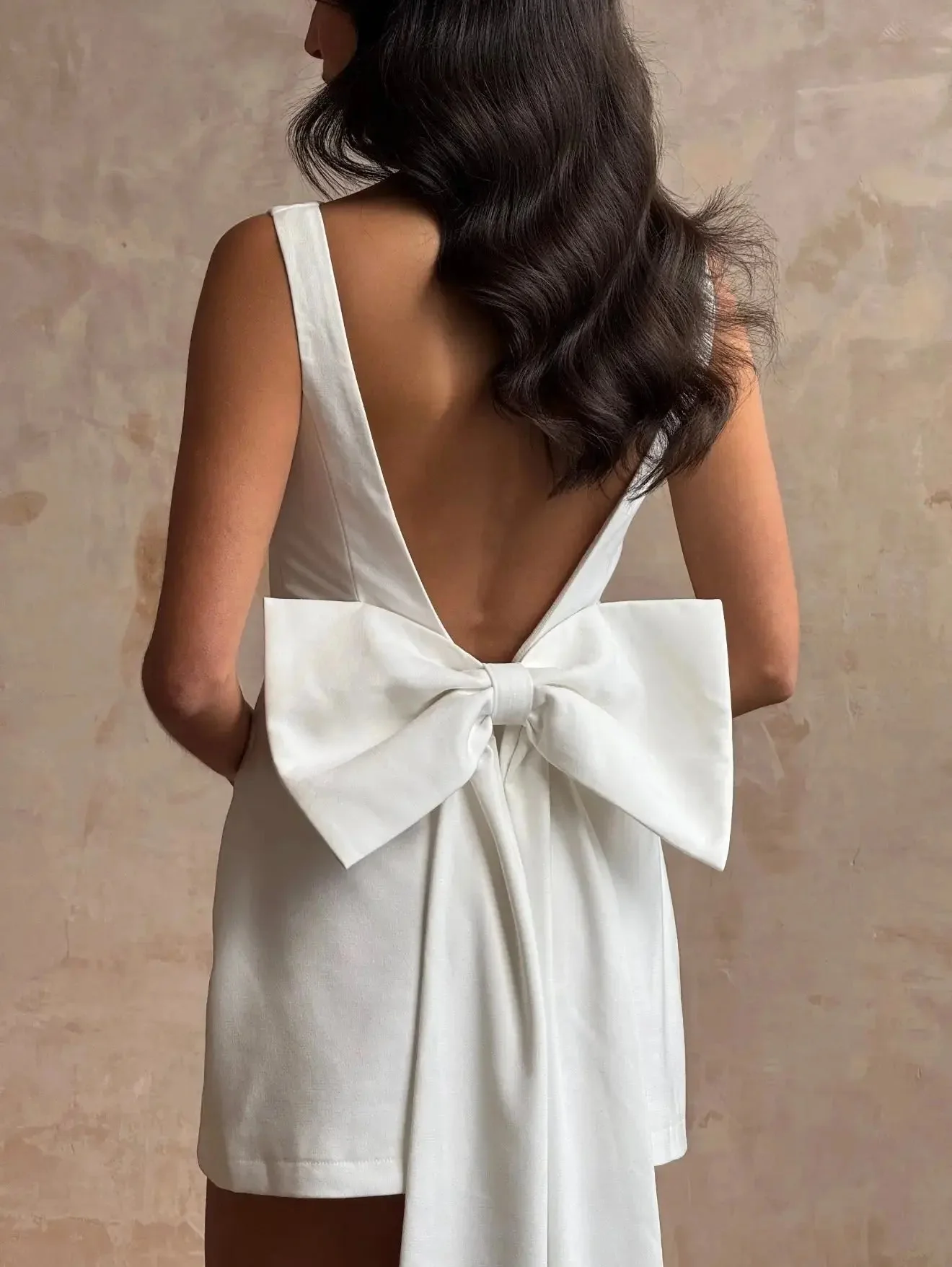 DOVE BOW DRESS WHITE - Image 5