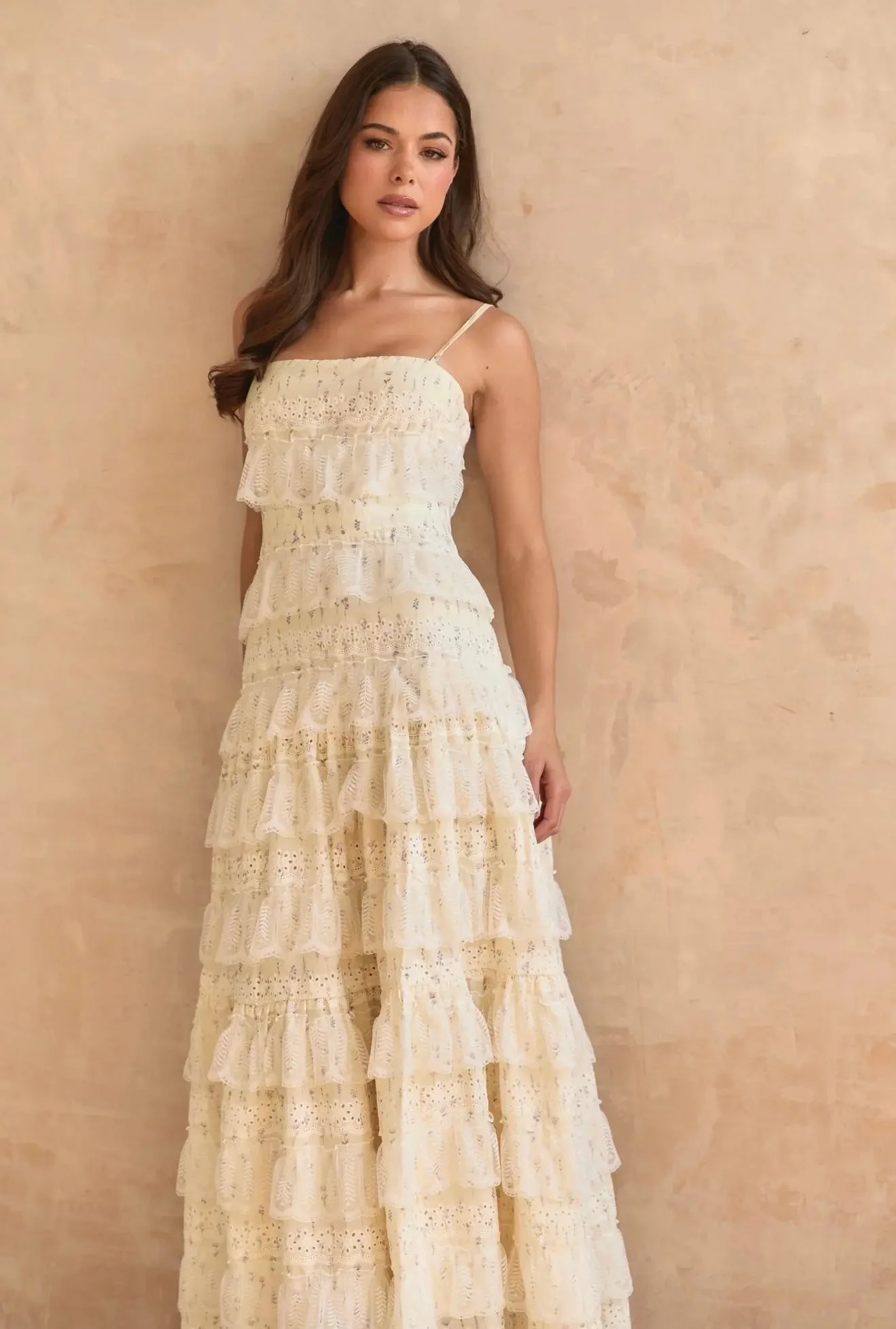 LOVETTE MAXI LACE DRESS YELLOW - Image 5
